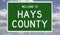 Road sign for Hays County