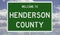 Road sign for Henderson County