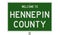 Road sign for Hennepin County