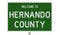 Road sign for Hernando County