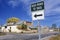 Road sign on High Road to Taos, NM