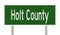 Road sign for Holt County