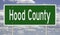 Road sign for Hood County