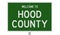 Road sign for Hood County