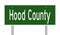 Road sign for Hood County