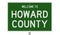 Road sign for Howard County