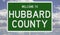 Road sign for Hubbard County