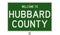 Road sign for Hubbard County