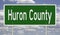 Road sign for Huron County