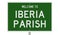 Road sign for Iberia Parish