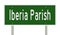 Road sign for Iberia Parish