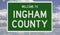 Road sign for Ingham County
