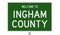 Road sign for Ingham County