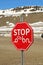 Road sign in Inuktitut in the village of Resolute Bay, Nunavut