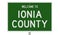 Road sign for Ionia County