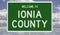 Road sign for Ionia County