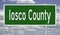 Road sign for Iosco County