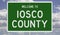 Road sign for Iosco County