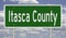 Road sign for Itasca County