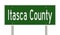 Road sign for Itasca County