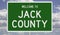 Road sign for Jack County