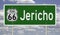 Road sign for Jericho Texas on Route 66