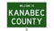 Road sign for Kanabec County