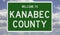Road sign for Kanabec County