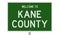 Road sign for Kane County