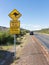 Road sign with a kangaroo, Australia