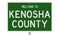 Road sign for Kenosha County