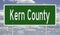 Road sign for Kern County