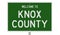 Road sign for Knox County