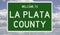 Road sign for La Plata County