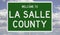 Road sign for La Salle County