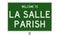 Road sign for La Salle Parish