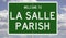 Road sign for La Salle Parish