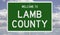 Road sign for Lamb County