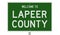 Road sign for Lapeer County