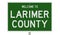 Road sign for Larimer County