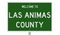 Road sign for Las Animas County