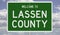 Road sign for Lassen County