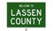 Road sign for Lassen County