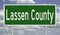 Road sign for Lassen County