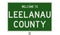 Road sign for Leelanau County