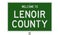 Road sign for Lenoir County