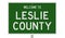 Road sign for Leslie County