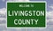 Road sign for Livingston County