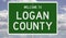 Road sign for Logan County