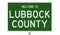 Road sign for Lubbock County